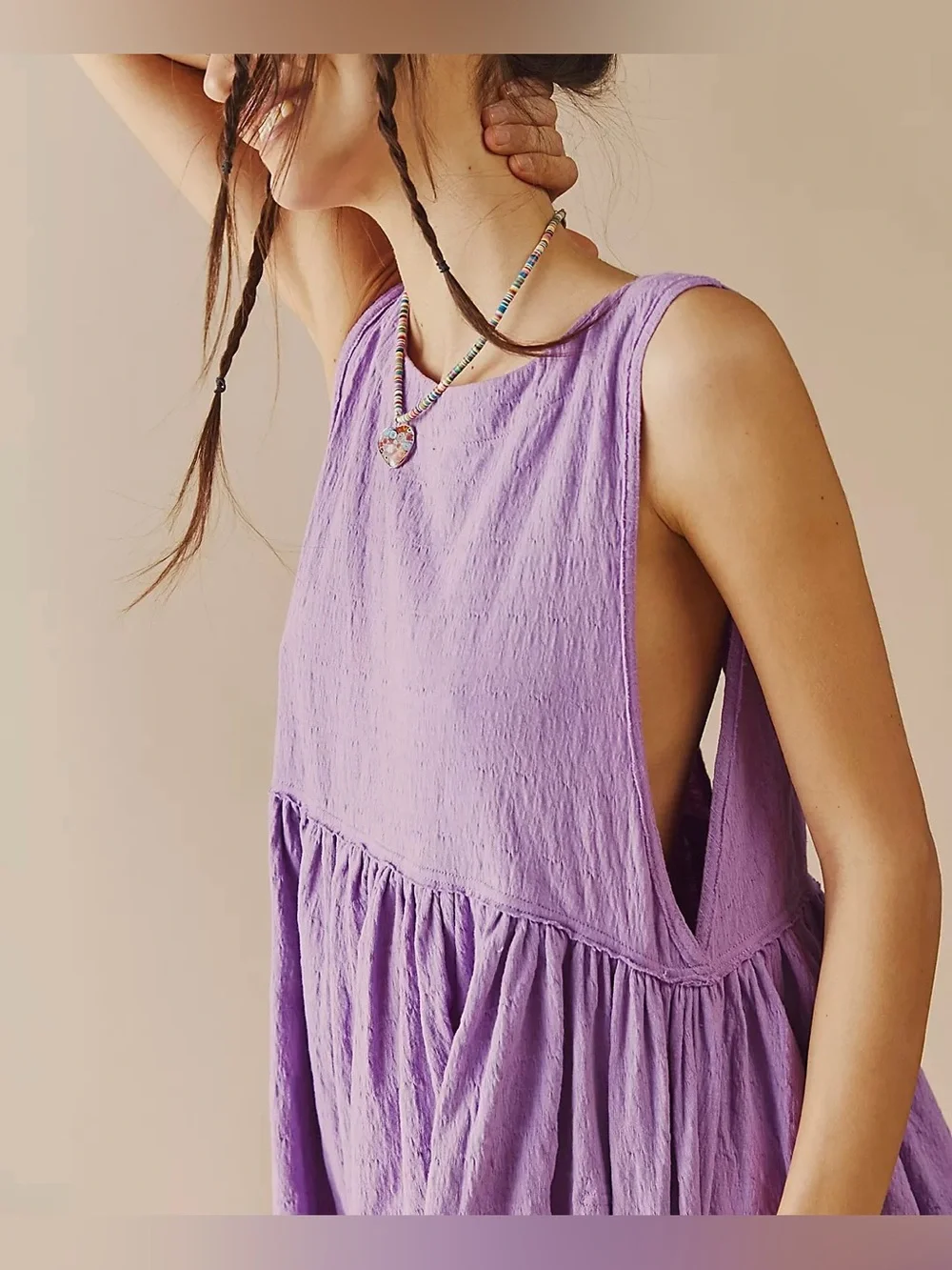 NWOT Free People Free-Est I'm Still Obsessed Sleeveless Mini Dress Wisteria - S